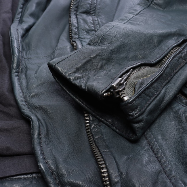 Image 4 of Leather jackets 34 Darkturquoise in color Blue | Vite EnVogue