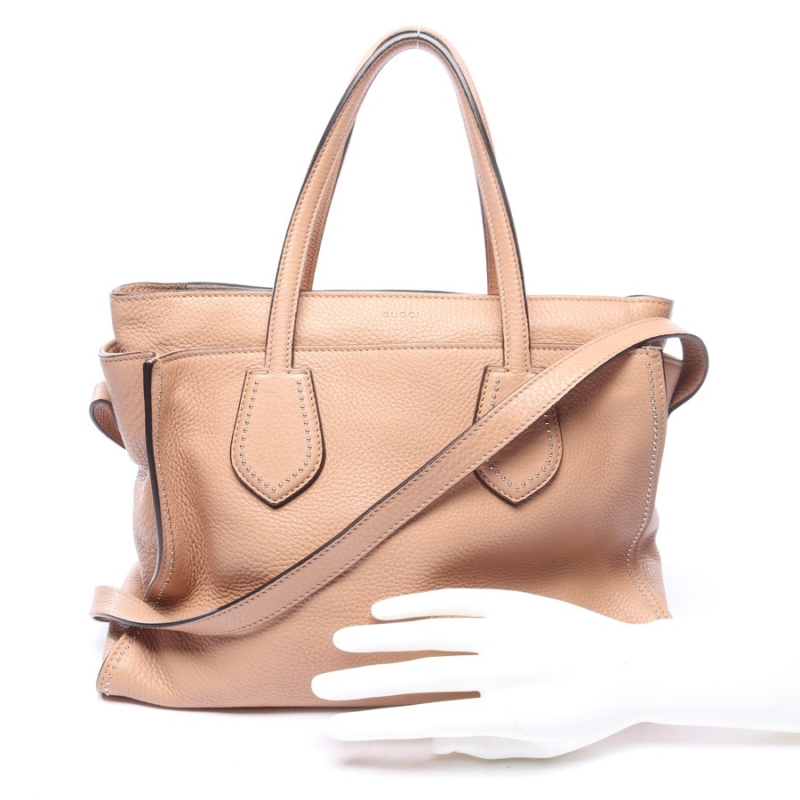 Image 4 of Ramble Studded Handbag Tan in color Brown | Vite EnVogue