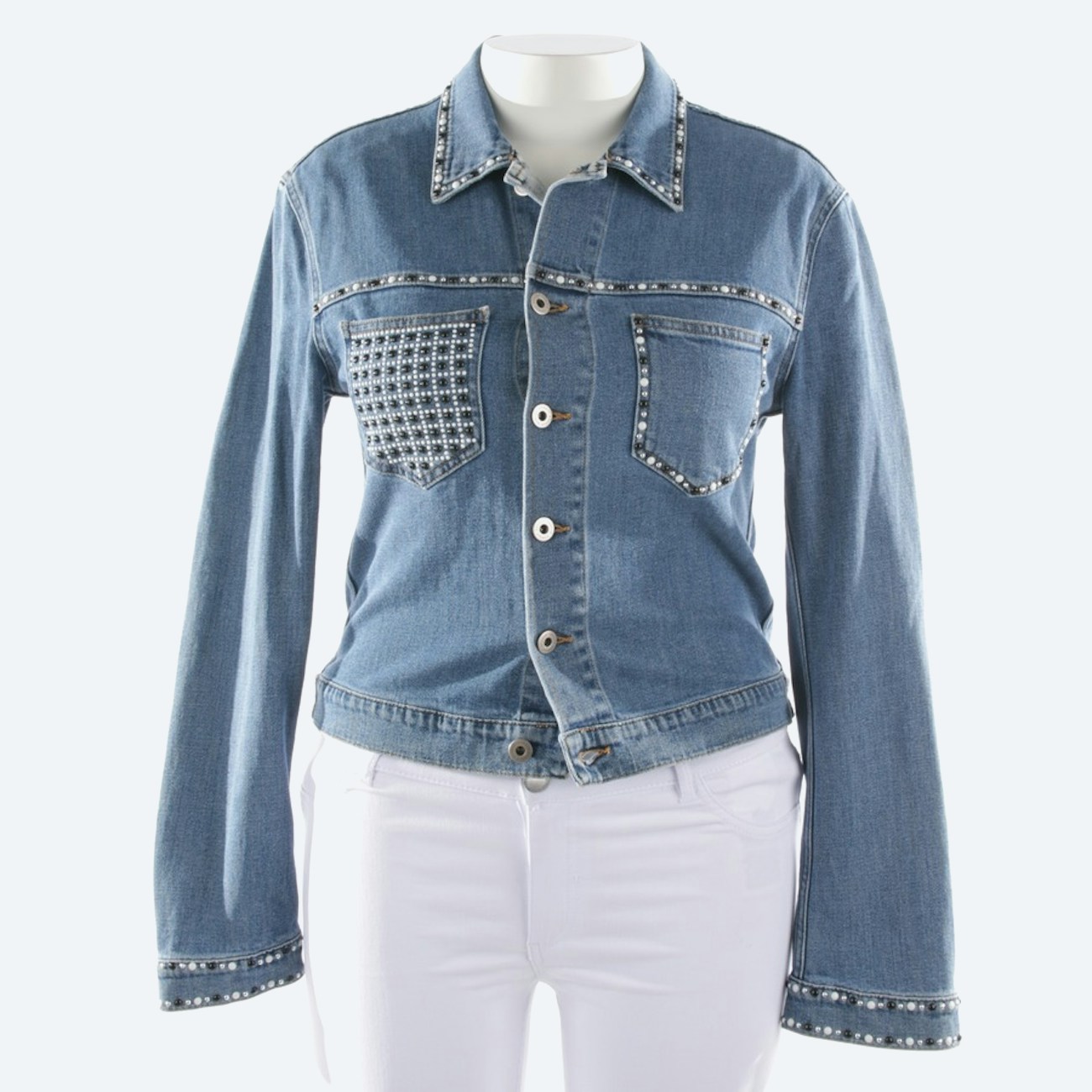 Image 1 of Jeans Jacket XL Blue in color Blue | Vite EnVogue