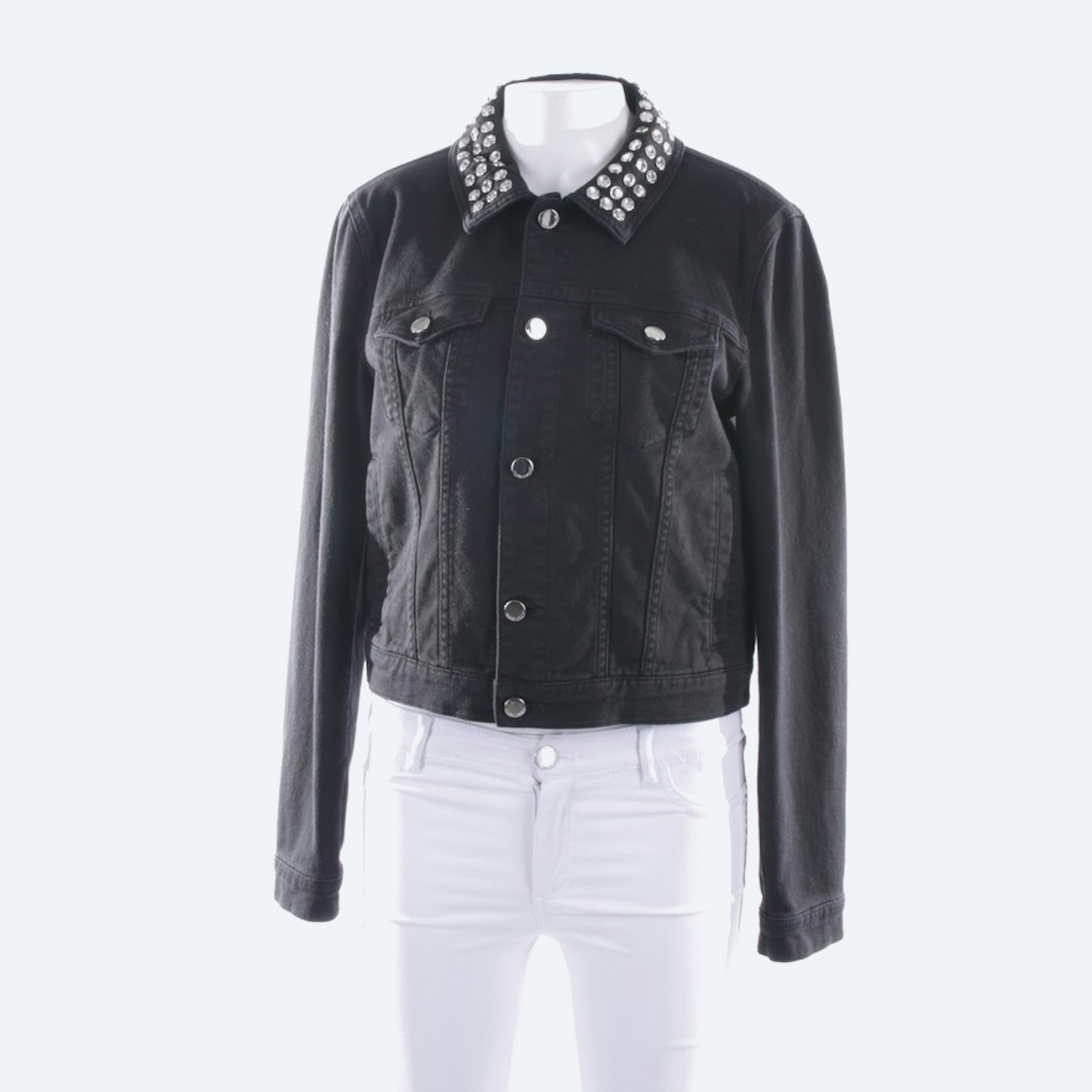 Image 1 of Jeans Jacket 40 Black in color Black | Vite EnVogue