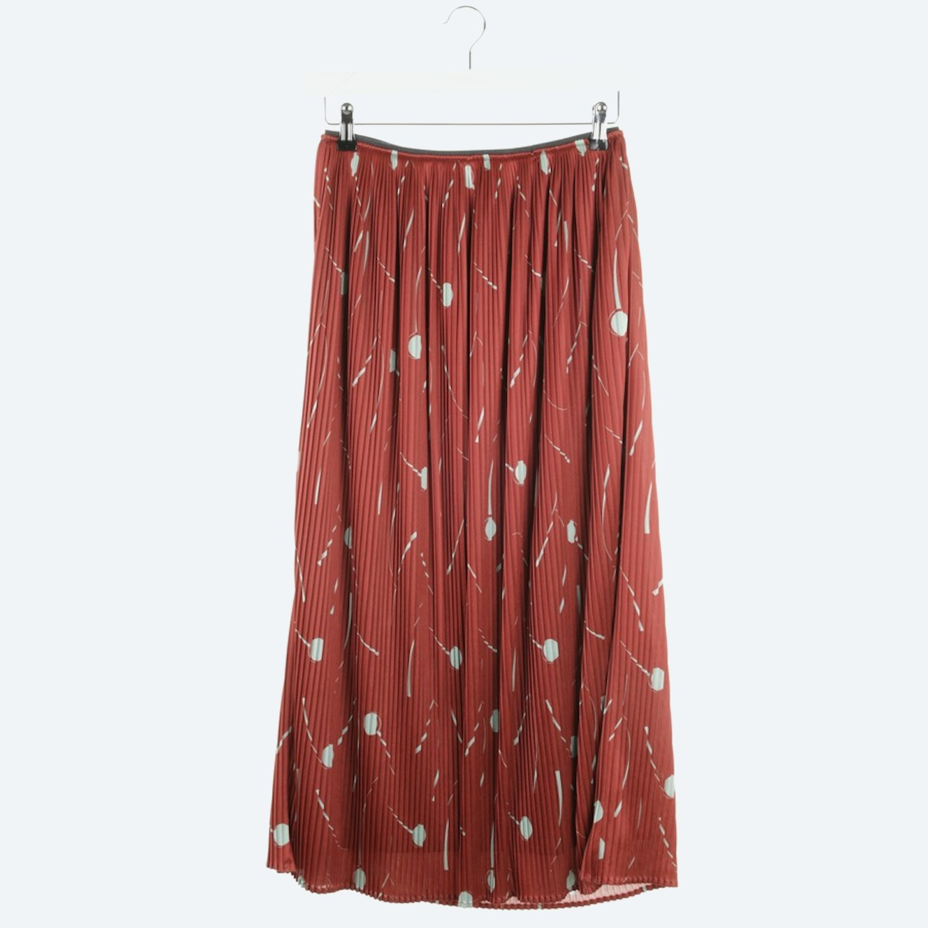 Image 1 of Pleated Skirts 36 Indian Red in color Red | Vite EnVogue