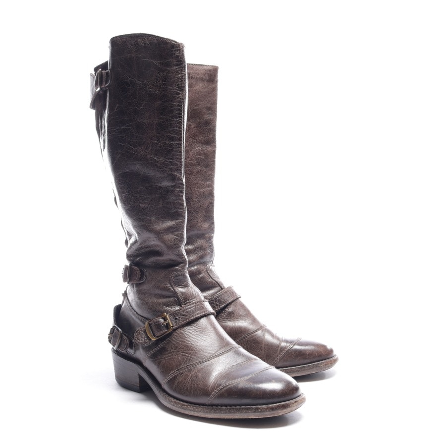 Image 3 of Calf High Boots EUR 36 Dark brown in color Brown | Vite EnVogue