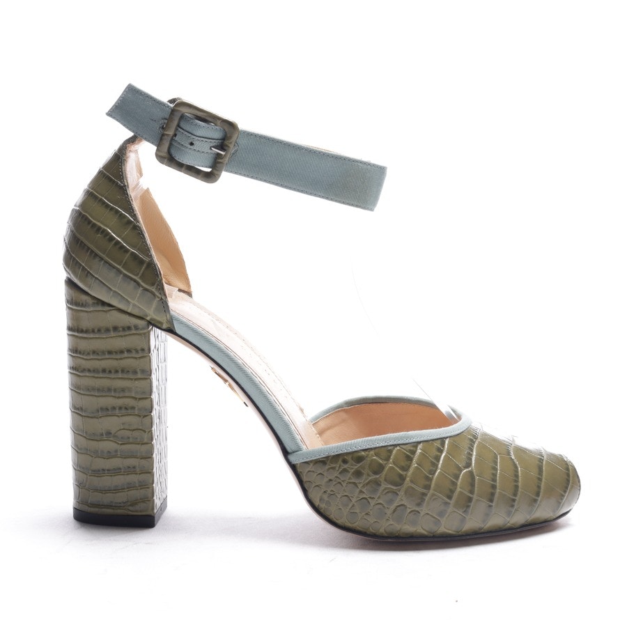 Image 1 of Heeled Sandals EUR 40 Olivedrab in color Green | Vite EnVogue
