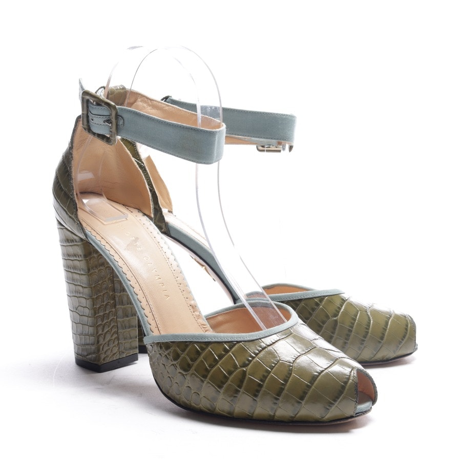 Image 3 of Heeled Sandals EUR 40 Olivedrab in color Green | Vite EnVogue