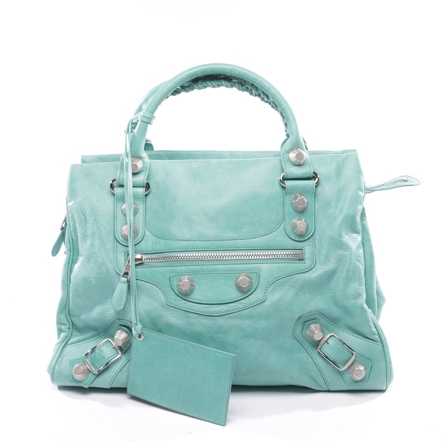 Image 1 of Giant Covered Brogues Midday Purse Pastel green in color Green | Vite EnVogue