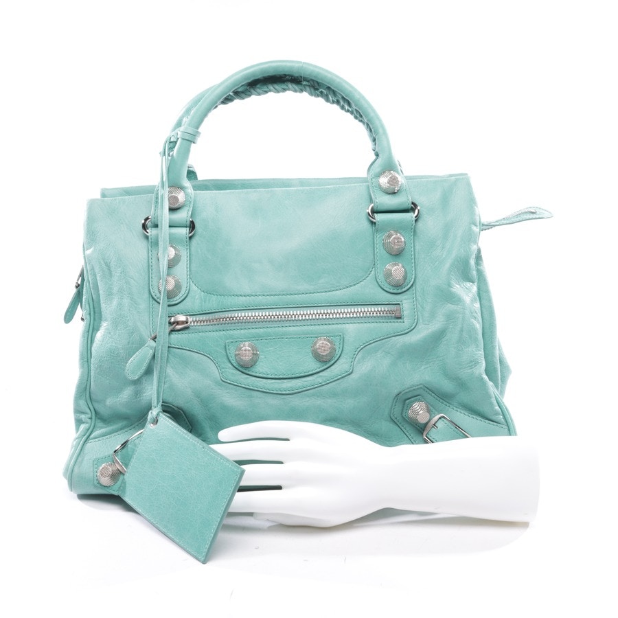Image 4 of Giant Covered Brogues Midday Purse Pastel green in color Green | Vite EnVogue