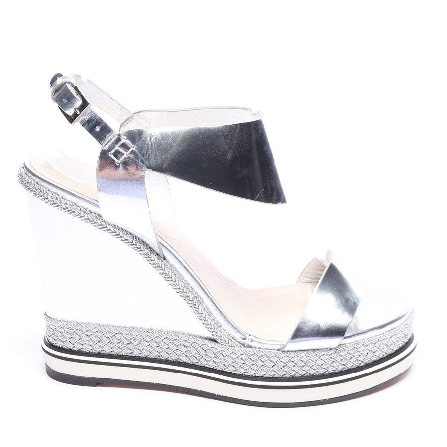 Image 1 of Heeled Sandals EUR38 Silver in color Metallic | Vite EnVogue