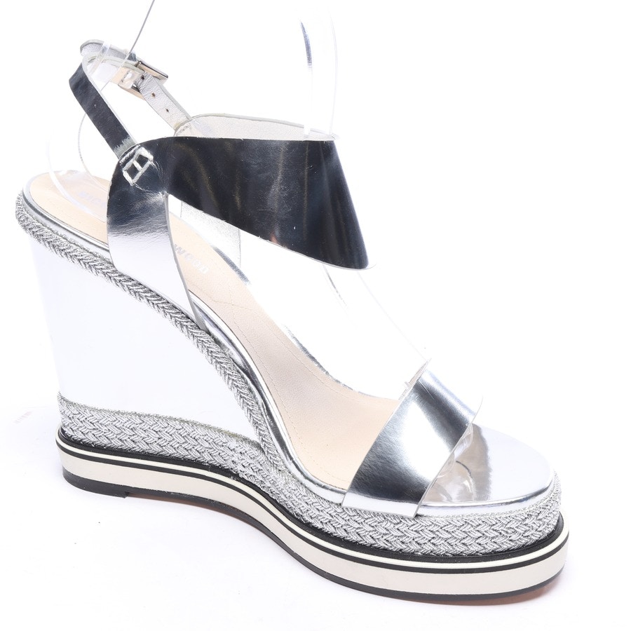 Image 2 of Heeled Sandals EUR38 Silver in color Metallic | Vite EnVogue