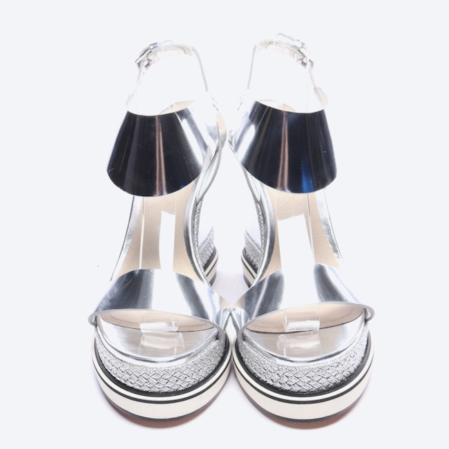 Image 4 of Heeled Sandals EUR38 Silver in color Metallic | Vite EnVogue