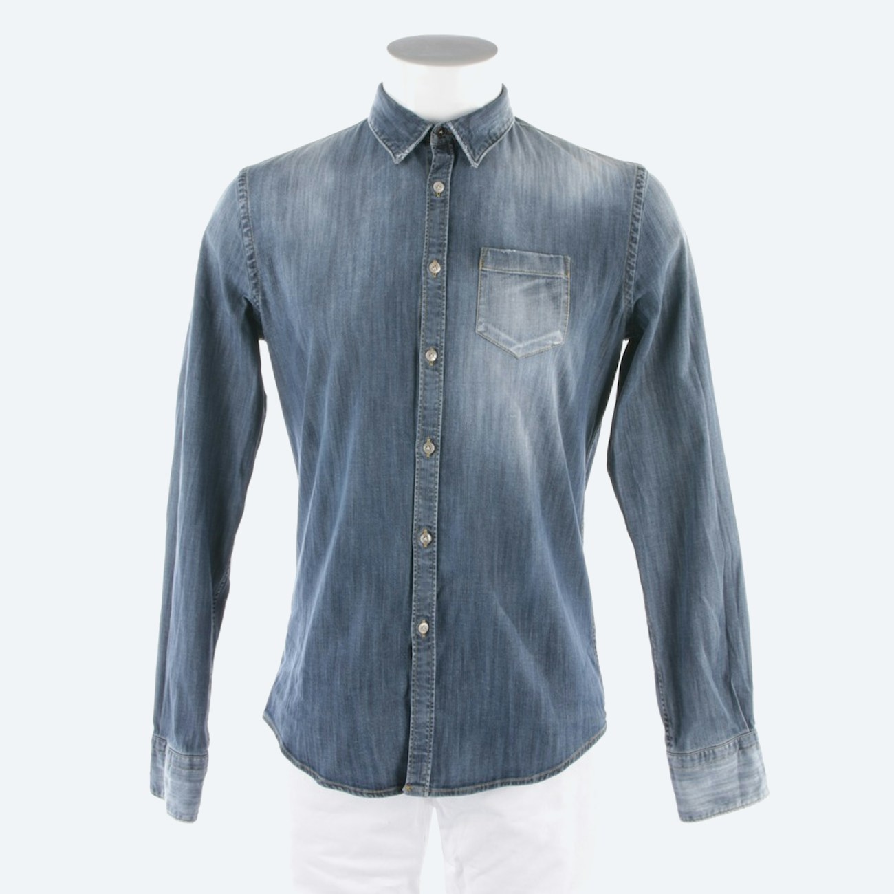 Image 1 of Shirt 40 Darkblue in color Blue | Vite EnVogue