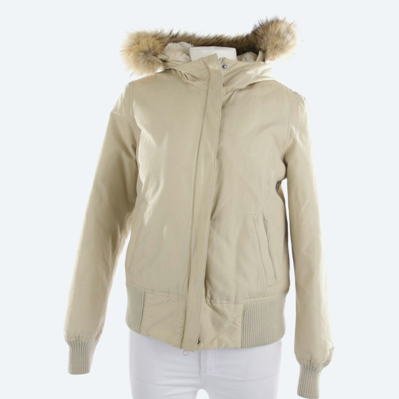 Image 1 of winter jacket M Beige in color White | Vite EnVogue