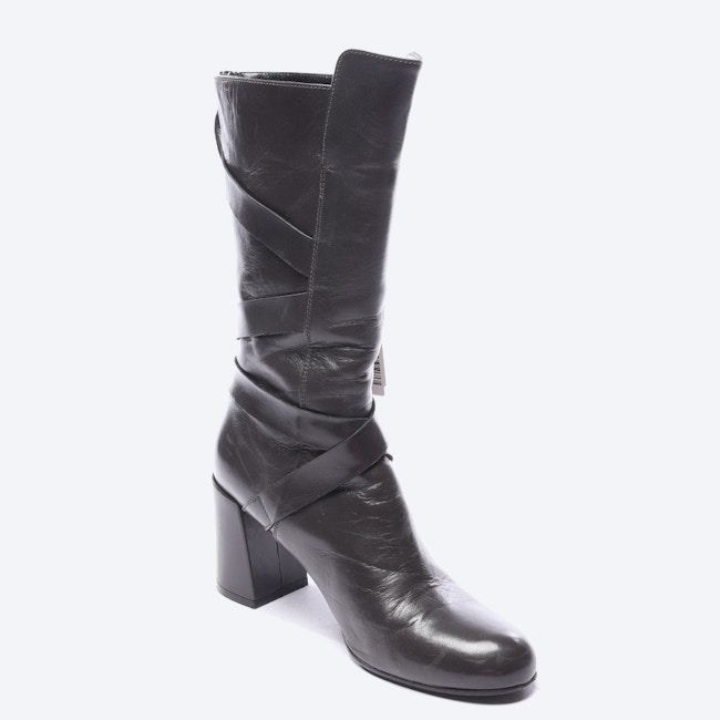 Image 2 of Calf High Boots EUR 37 Darkgray in color Gray | Vite EnVogue