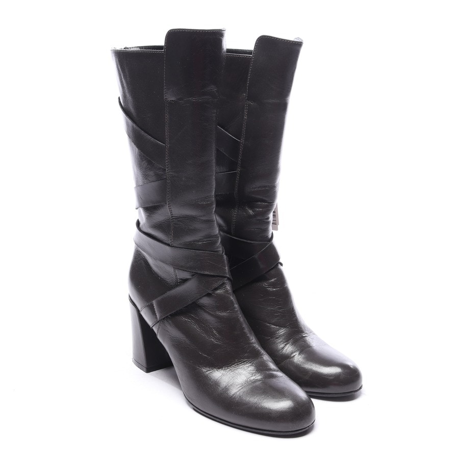 Image 3 of Calf High Boots EUR 37 Darkgray in color Gray | Vite EnVogue