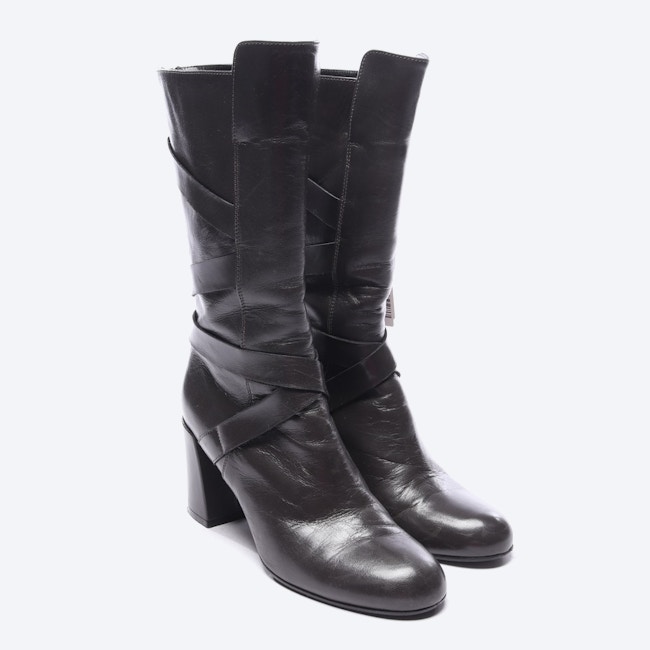 Image 3 of Calf High Boots EUR 37 Darkgray in color Gray | Vite EnVogue