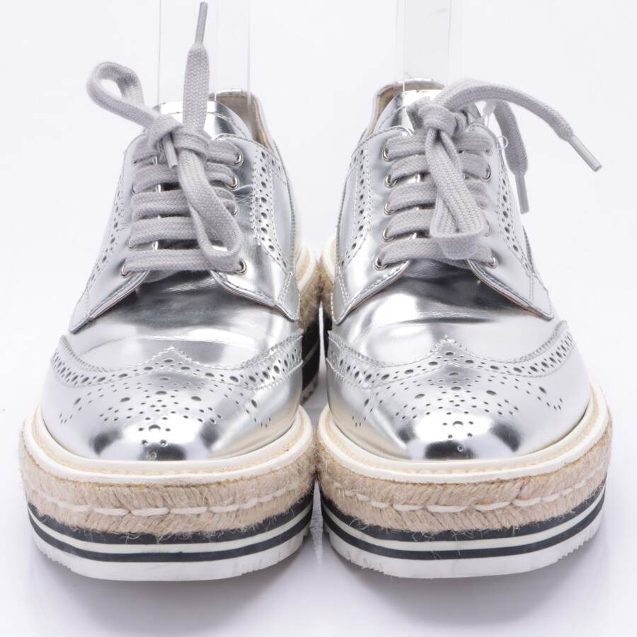 Image 2 of Lace-Up Shoes EUR 37.5 Silver in color Metallic | Vite EnVogue