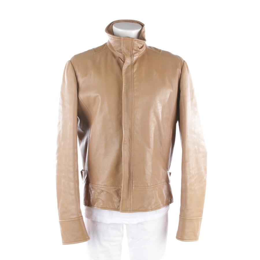 Image 1 of Leather Coat 48 Light Brown in color Brown | Vite EnVogue