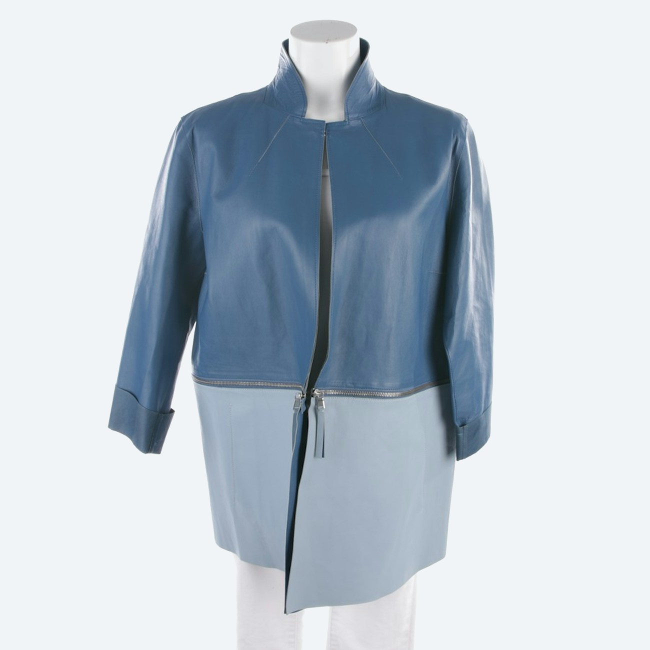 Image 1 of Leather jackets 40 Blue in color Blue | Vite EnVogue