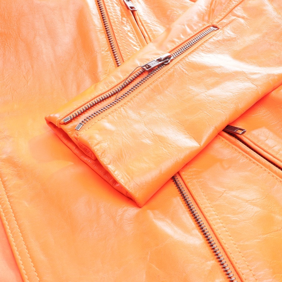 Image 4 of Leather jackets L Neon orange in color Neon | Vite EnVogue