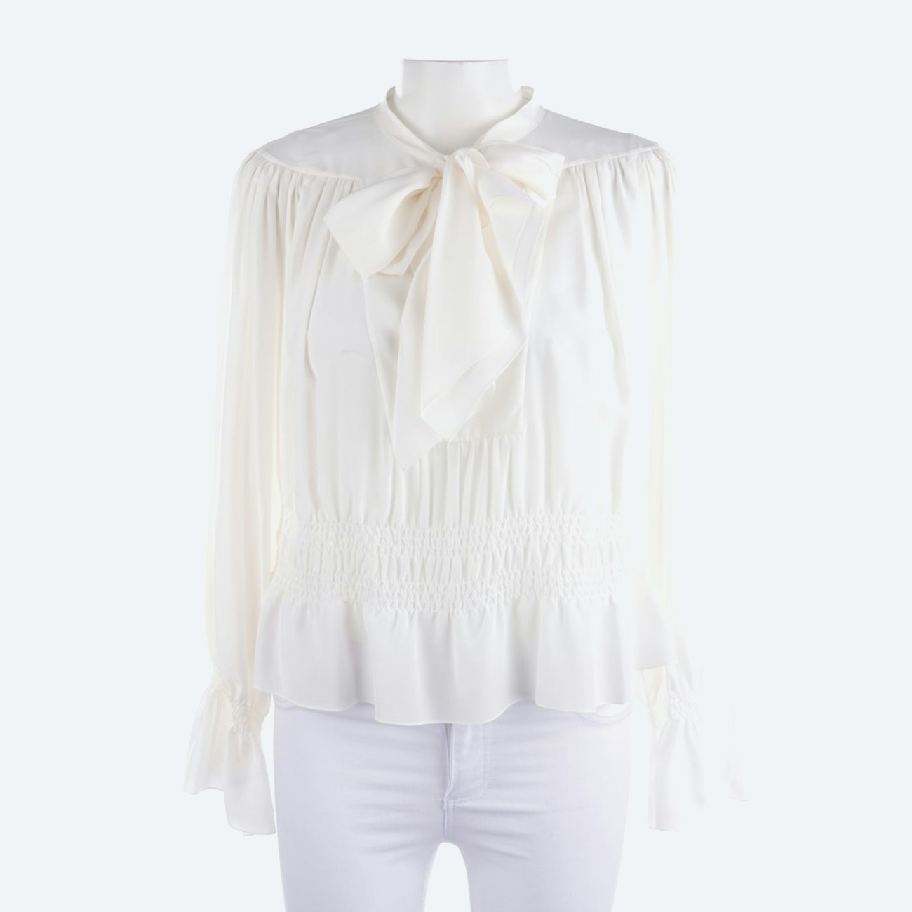 Image 1 of Silk blouses 38 Snow in color White | Vite EnVogue