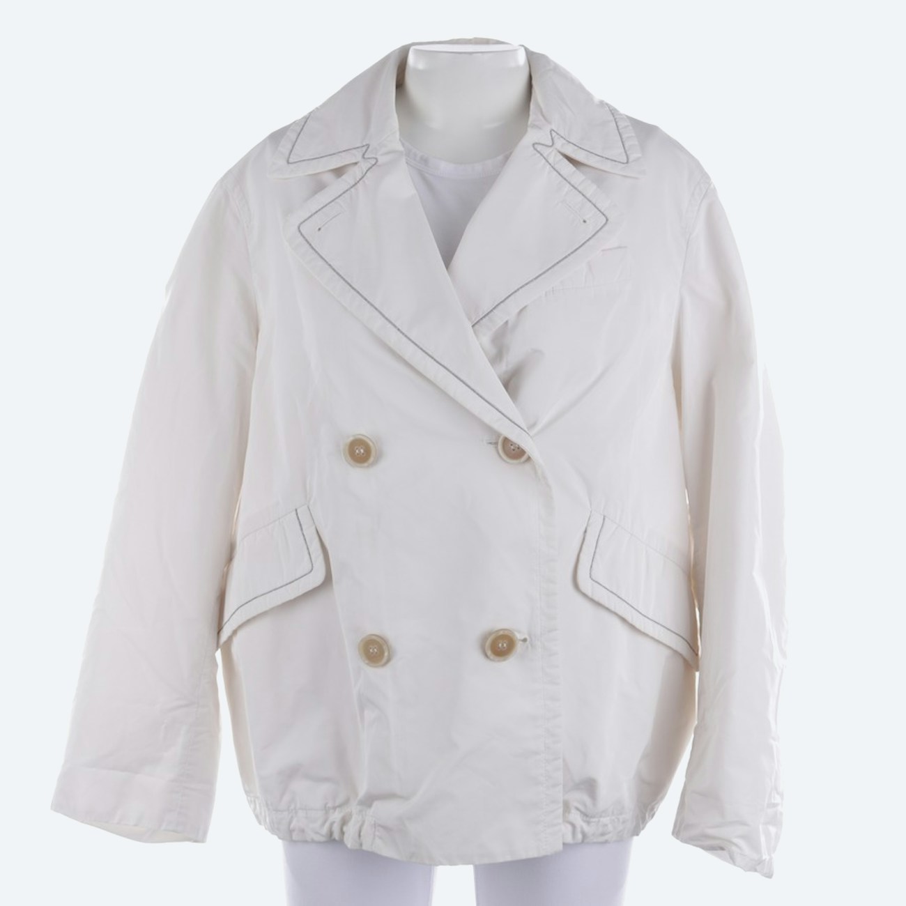 Image 1 of Between-seasons Jacket 40 Cream in color White | Vite EnVogue