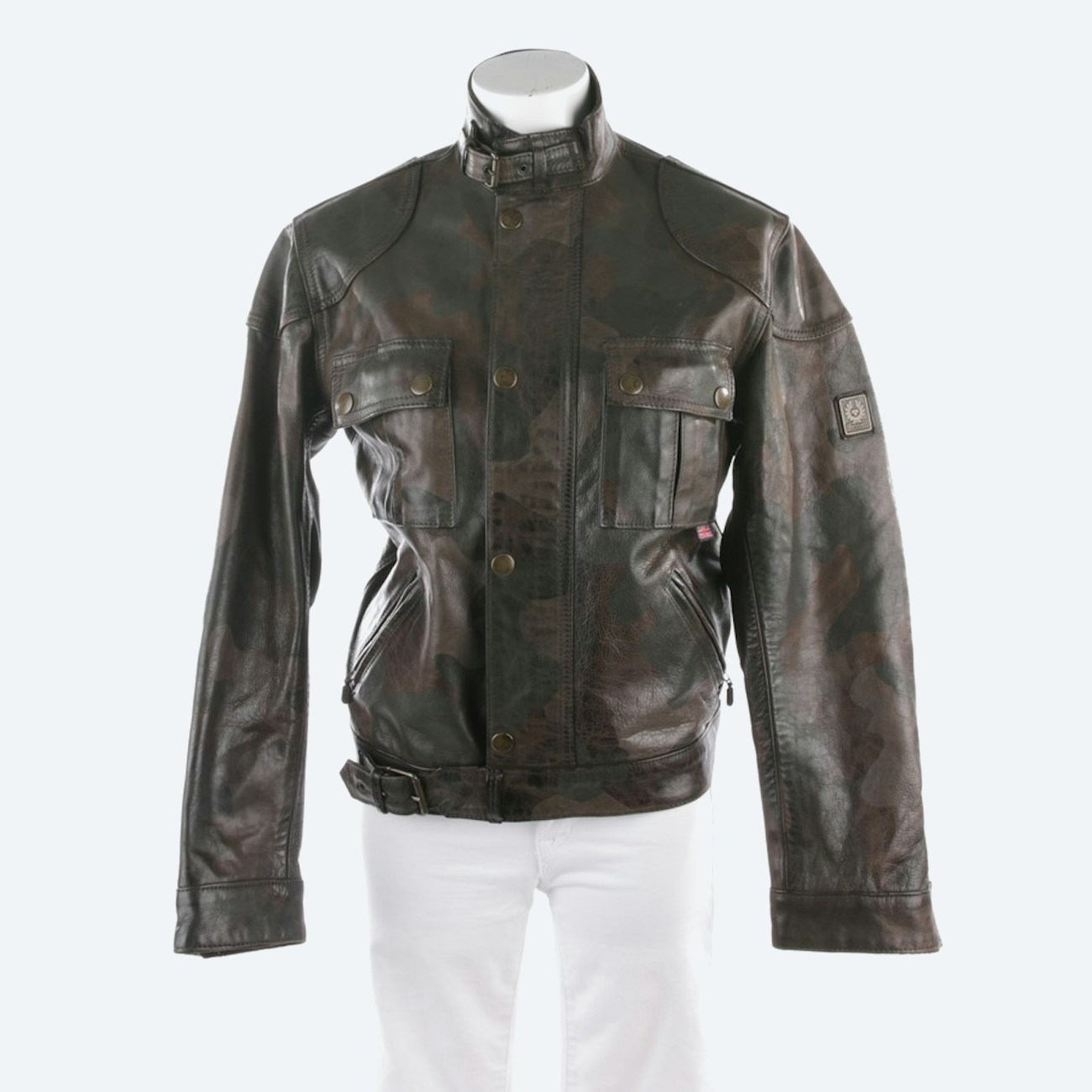 Image 1 of Leather jackets 38 Camouflage in color Green | Vite EnVogue