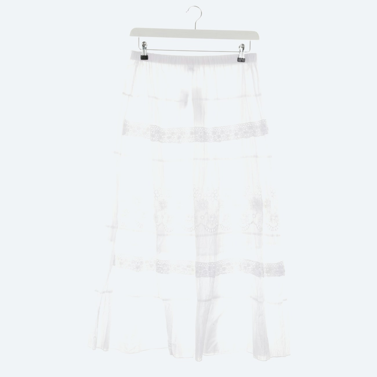 Image 1 of A-Line Skirt 40 White in color White | Vite EnVogue