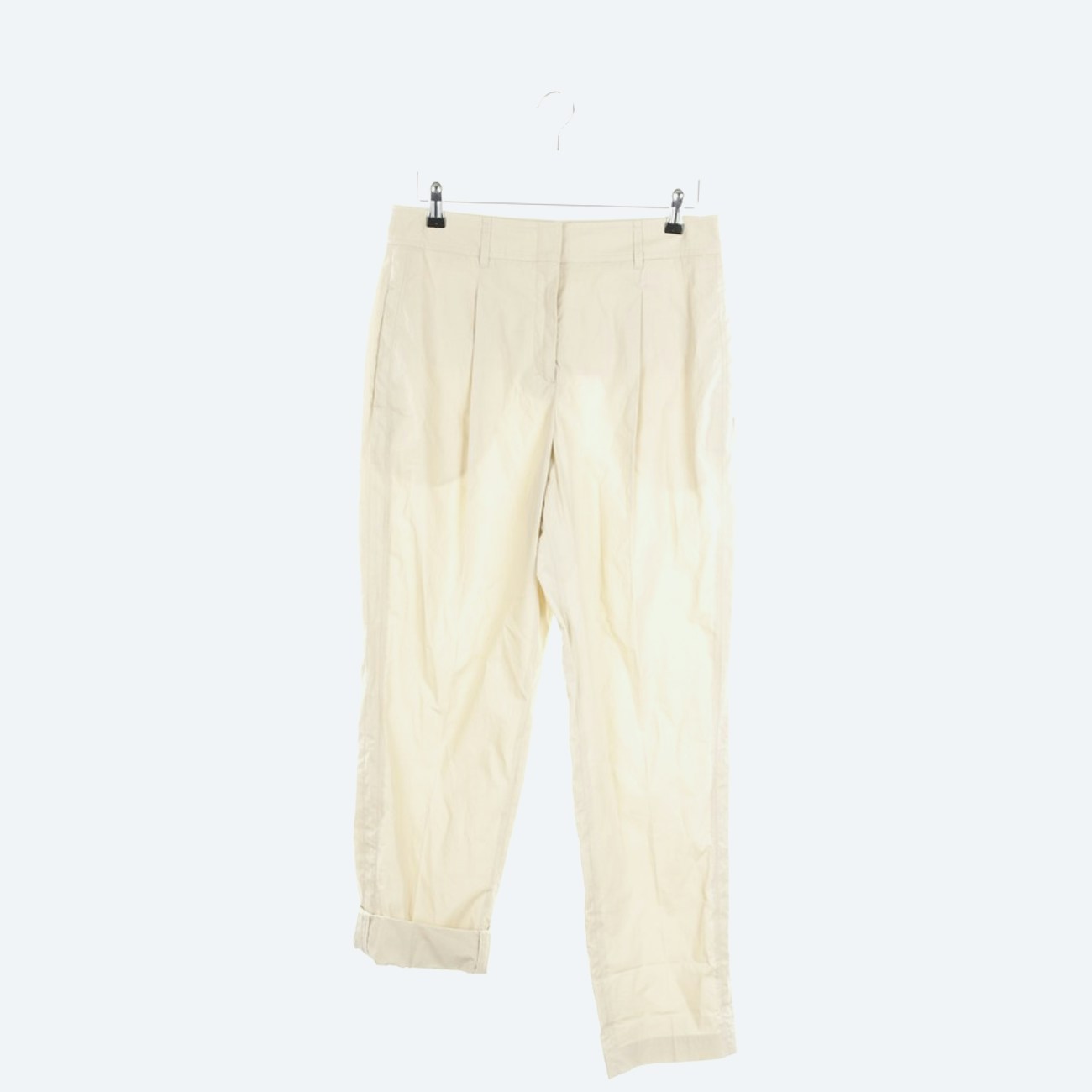 Image 1 of Pleated Trousers 38 Beige in color White | Vite EnVogue