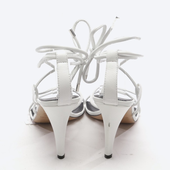 Image 3 of Round Strap Sto Heeled Sandals EUR 40 White in color White | Vite EnVogue
