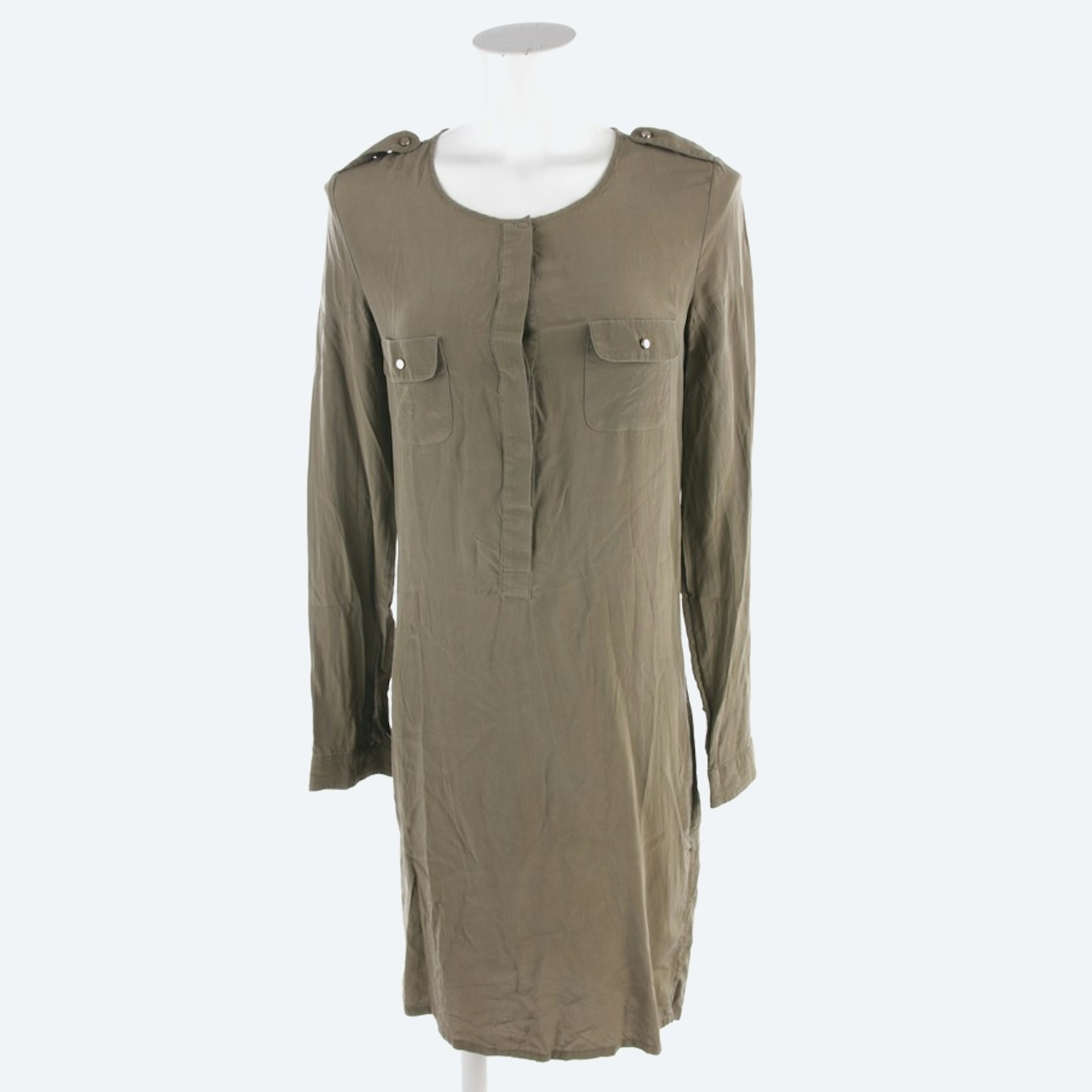 Image 1 of Silk Dresses 34 Olivedrab in color Green | Vite EnVogue