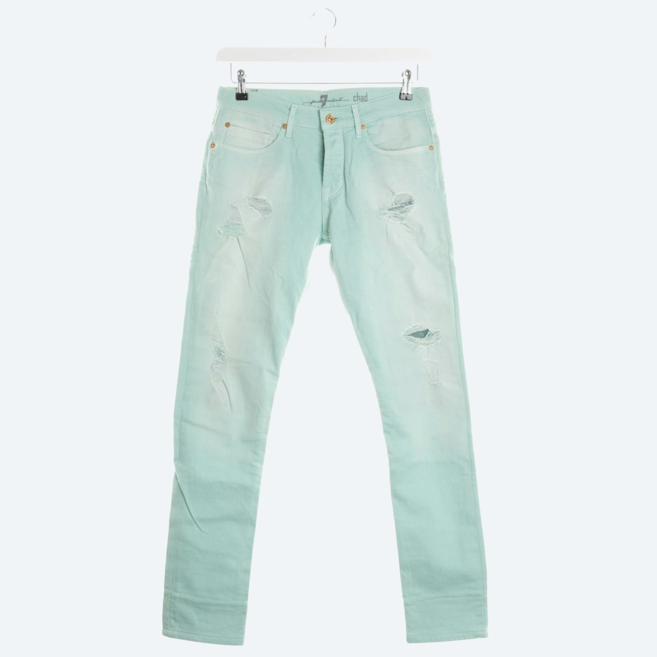 Image 1 of Jeans Skinny W29 Light Green in color Green | Vite EnVogue