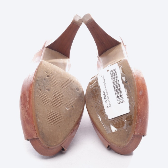 Image 4 of Heeled Sandals EUR 38.5 Cognac in color Brown | Vite EnVogue