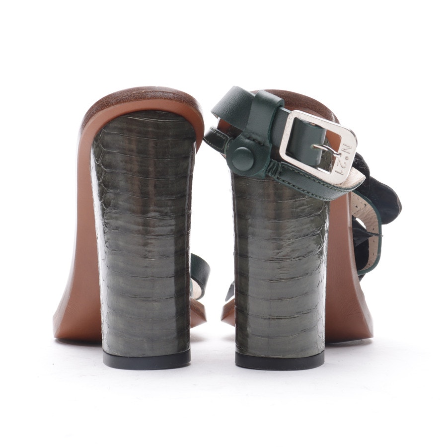 Image 3 of Heeled Sandals EUR 36 Darkgreen in color Green | Vite EnVogue