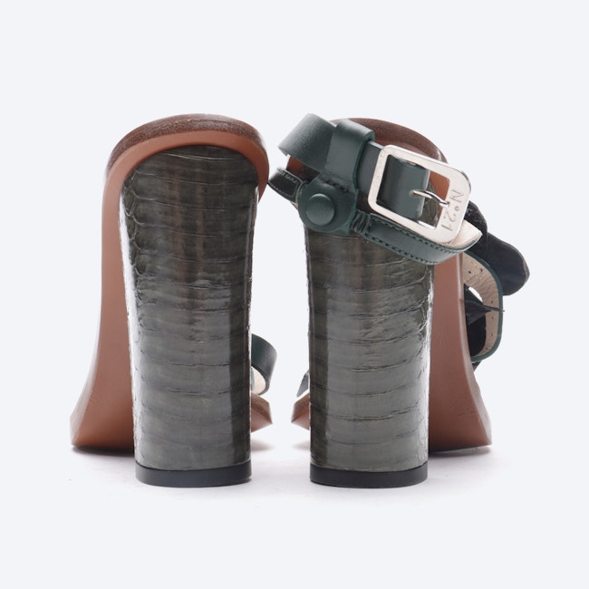 Image 3 of Heeled Sandals EUR 36 Darkgreen in color Green | Vite EnVogue