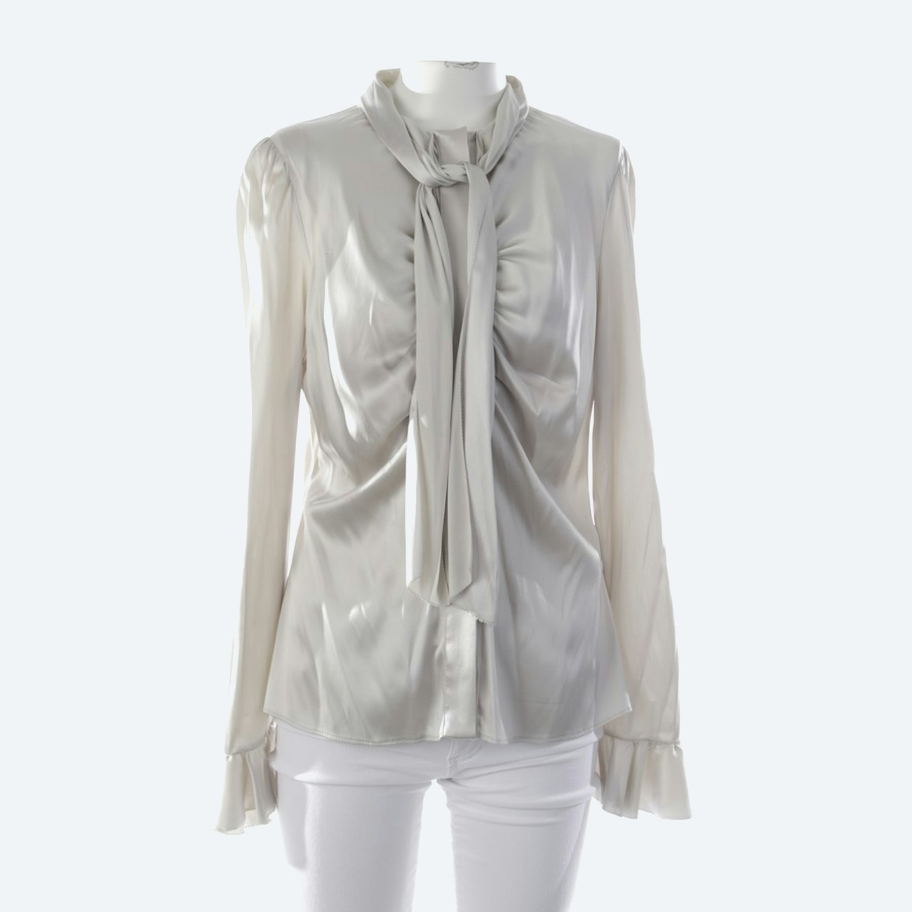 Image 1 of Shirt 40 Silver in color Metallic | Vite EnVogue