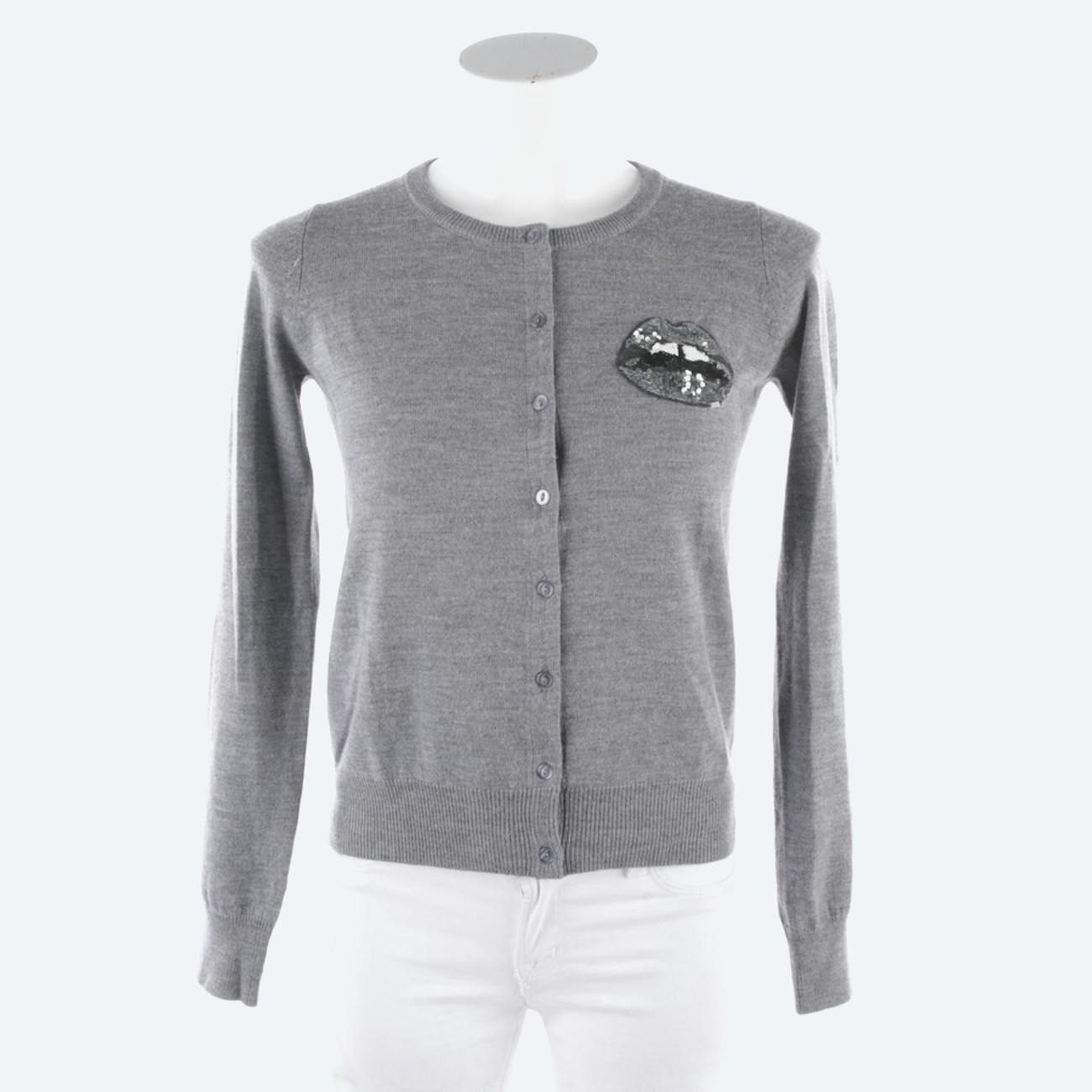 Image 1 of Cardigans XS Lightgray in color Gray | Vite EnVogue