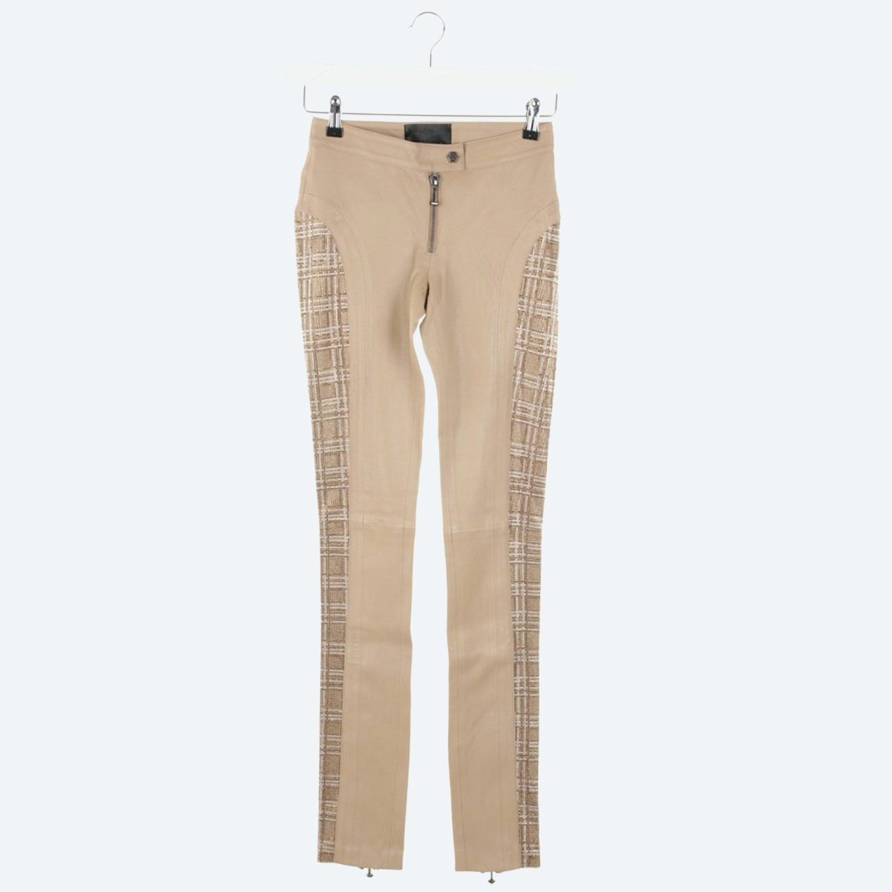 Image 1 of Leder Leather Pants S Beige in color White | Vite EnVogue