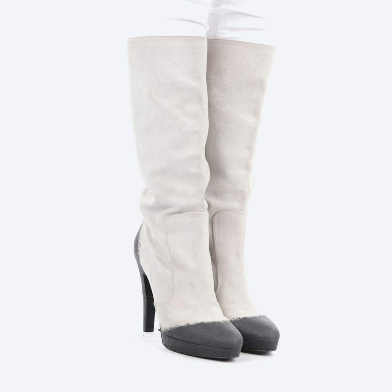 Image 1 of Knee High Boots EUR 39 Lightgray in color Gray | Vite EnVogue