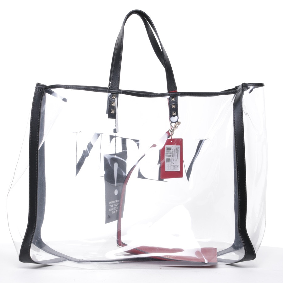 Image 2 of Rockstud Shopper Transparent in color White | Vite EnVogue