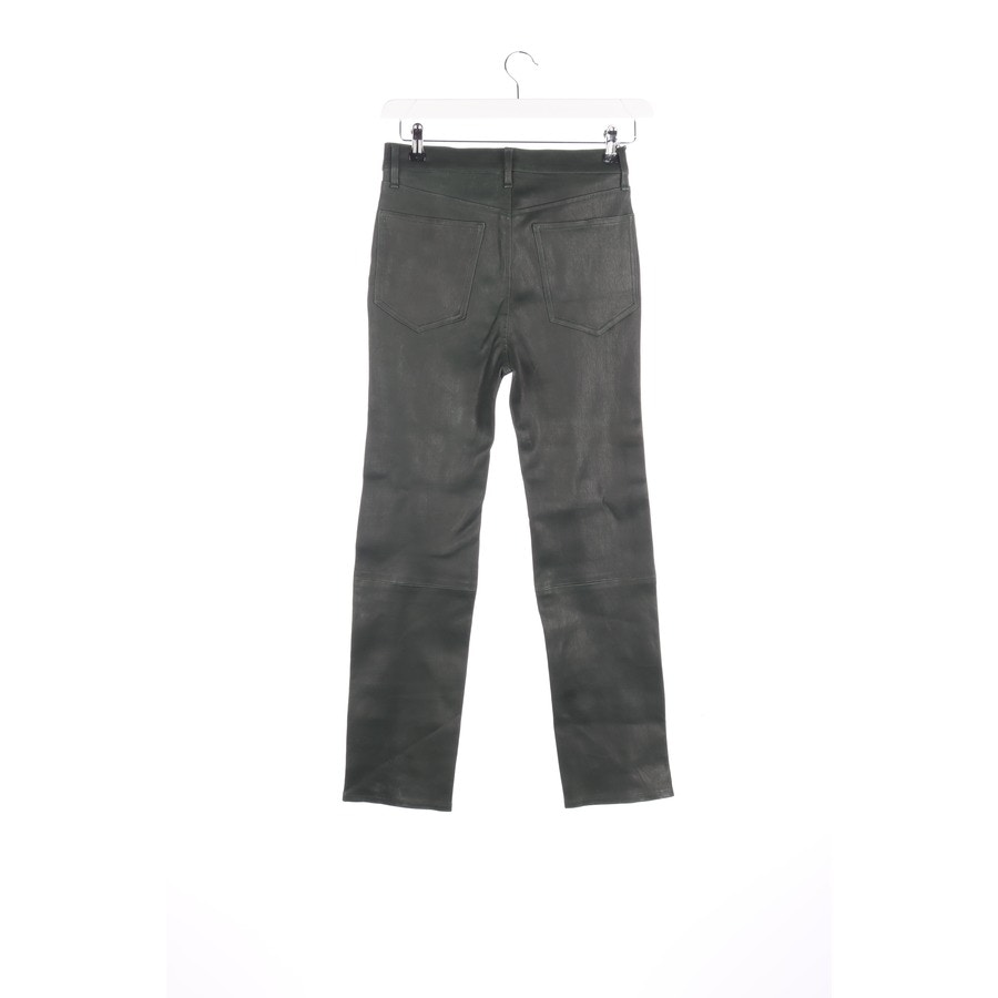 Image 2 of Leder Leather Pants W26 Darkgreen in color Green | Vite EnVogue