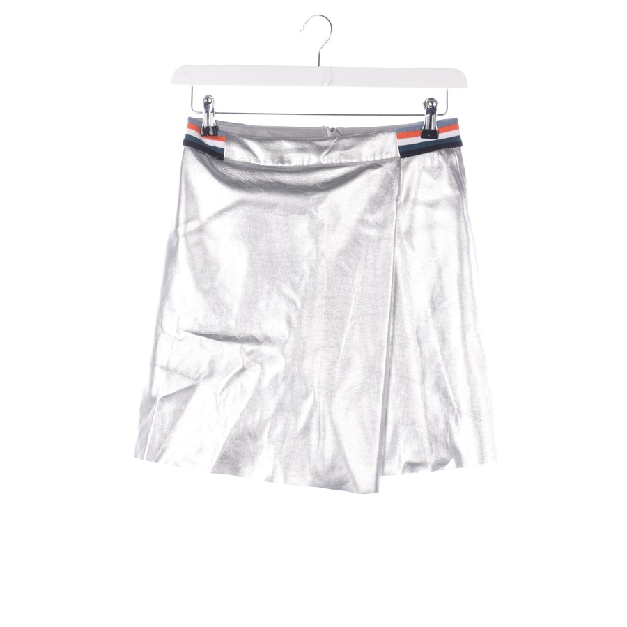 Image 1 of leather Mini Skirts 34 Silver in color Metallic | Vite EnVogue