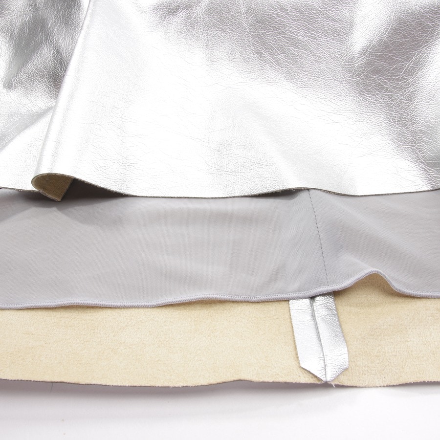 Image 3 of leather Mini Skirts 34 Metallic in color Metallic | Vite EnVogue