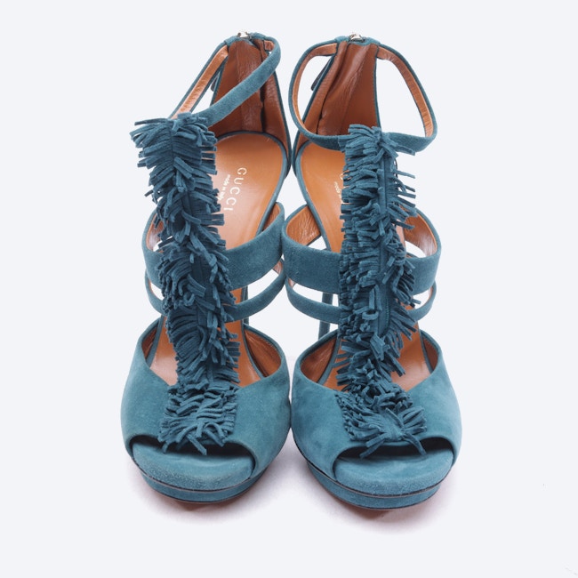 Image 2 of Heeled Sandals EUR 36.5 Petrol in color Green | Vite EnVogue