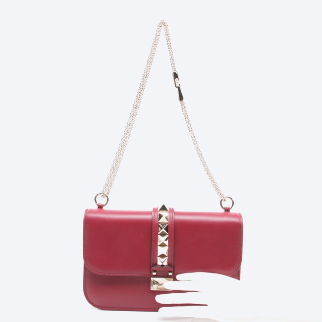 Image 4 of Rockstud Shoulder Bag Bordeaux in color Red | Vite EnVogue