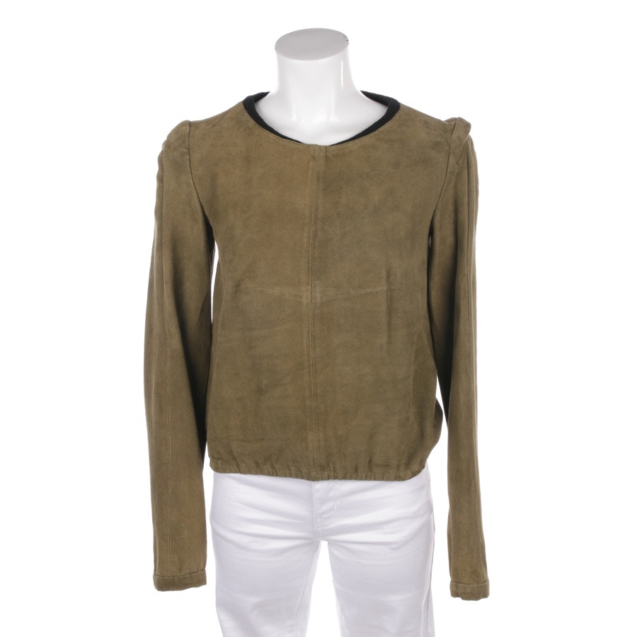 Image 1 of Leather Longsleeve XS Olive in color Green | Vite EnVogue