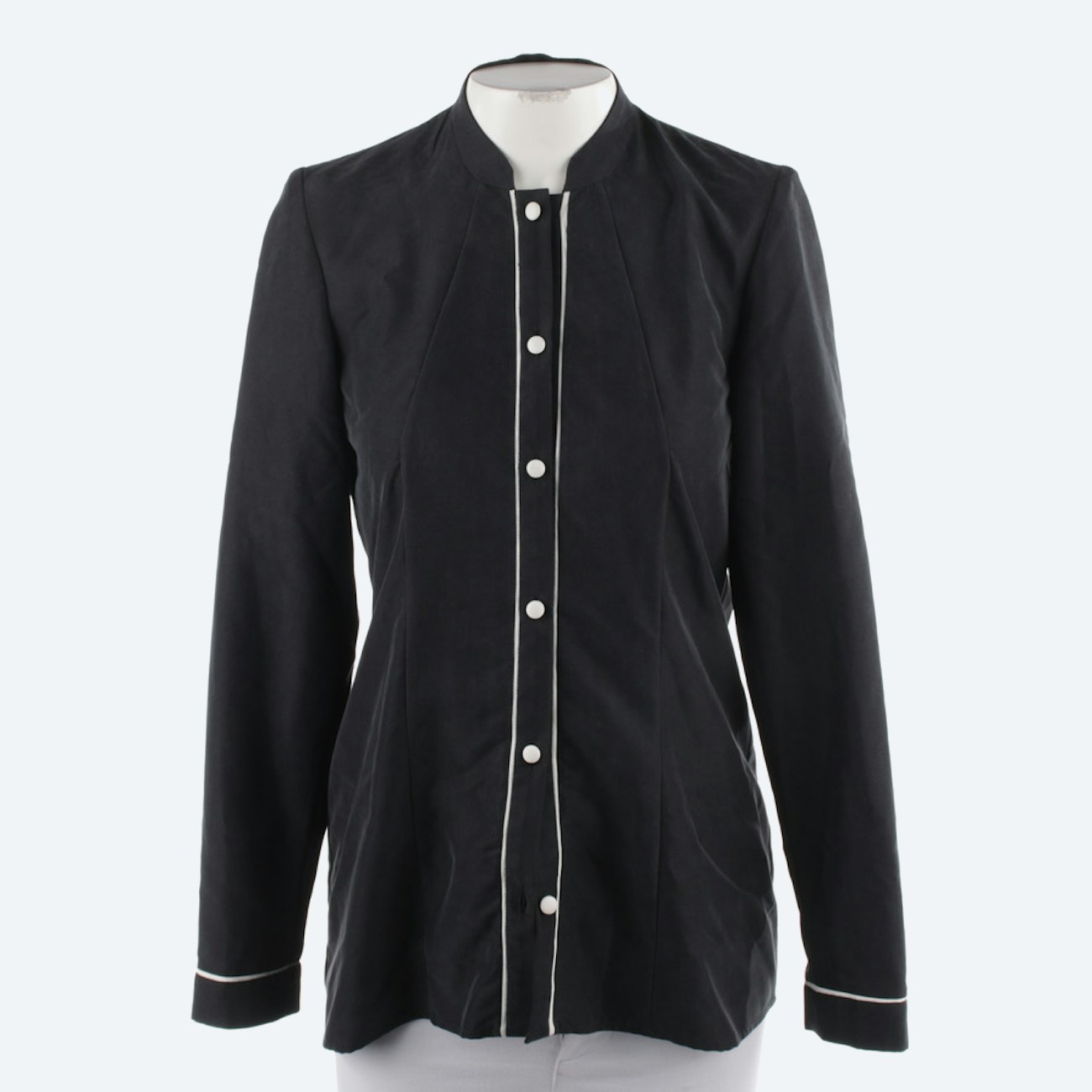 Image 1 of Silk Shirt XS Black in color Black | Vite EnVogue