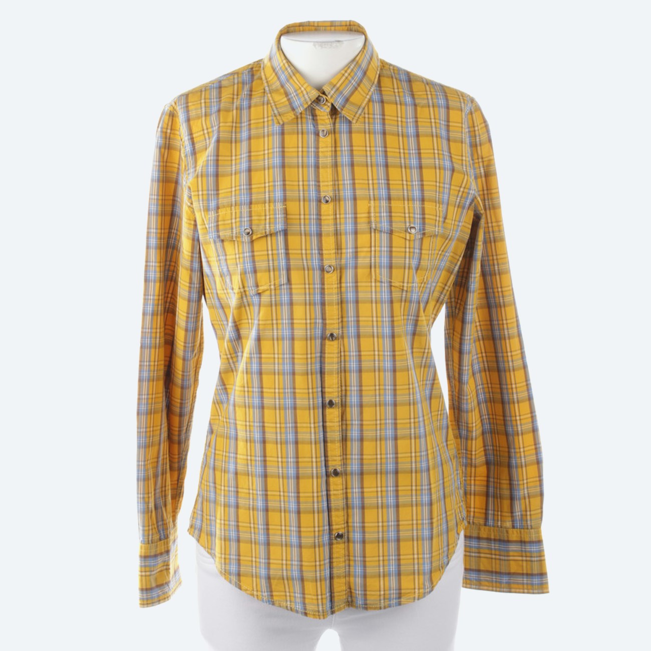 Image 1 of Shirt Blouse 36 Mustard Yellow in color Yellow | Vite EnVogue