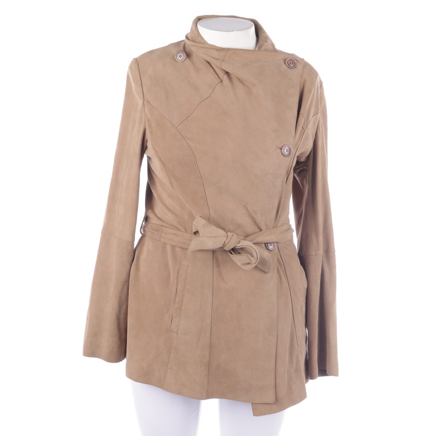 Image 1 of Leather Coat 2XL Camel in color Brown | Vite EnVogue