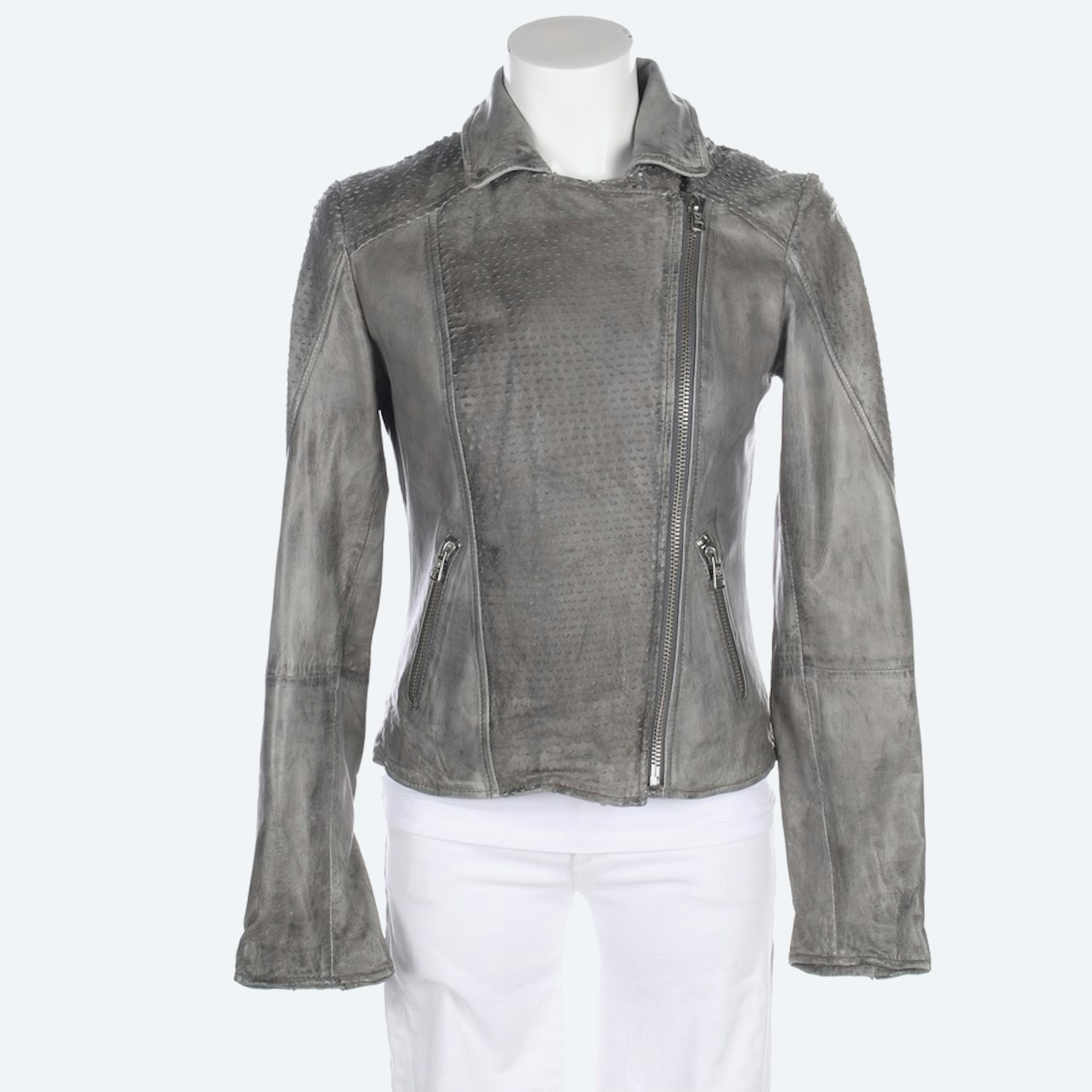 Image 1 of LeatherJackets 36 Gray in color Gray | Vite EnVogue