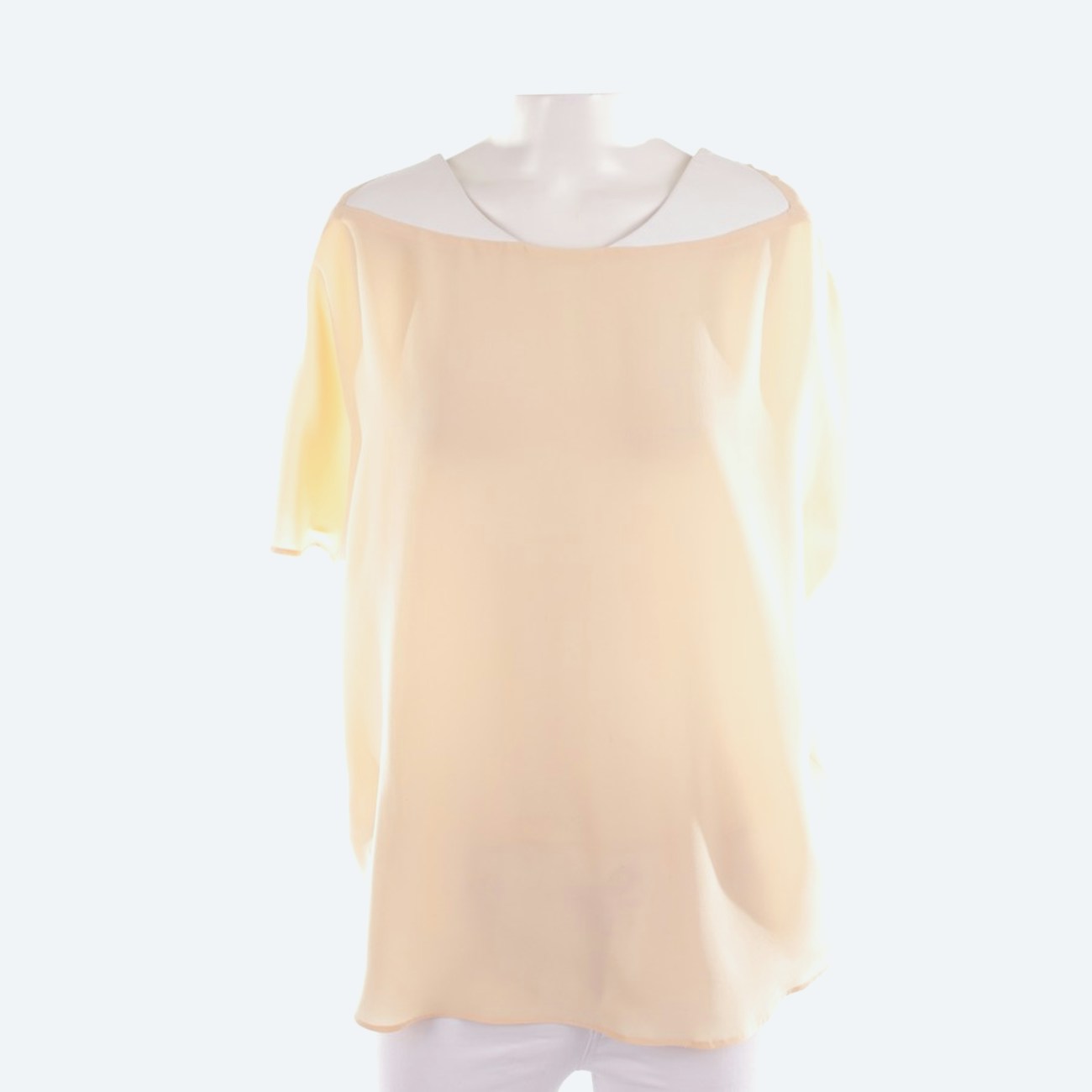 Image 1 of Silk Blouse XS Peach in color Yellow | Vite EnVogue