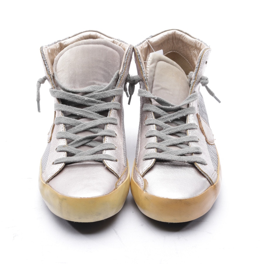 Image 2 of High-Top Sneakers EUR 36 Silver in color Metallic | Vite EnVogue